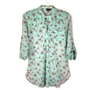 Sheer floral tunic CottageCore size S
